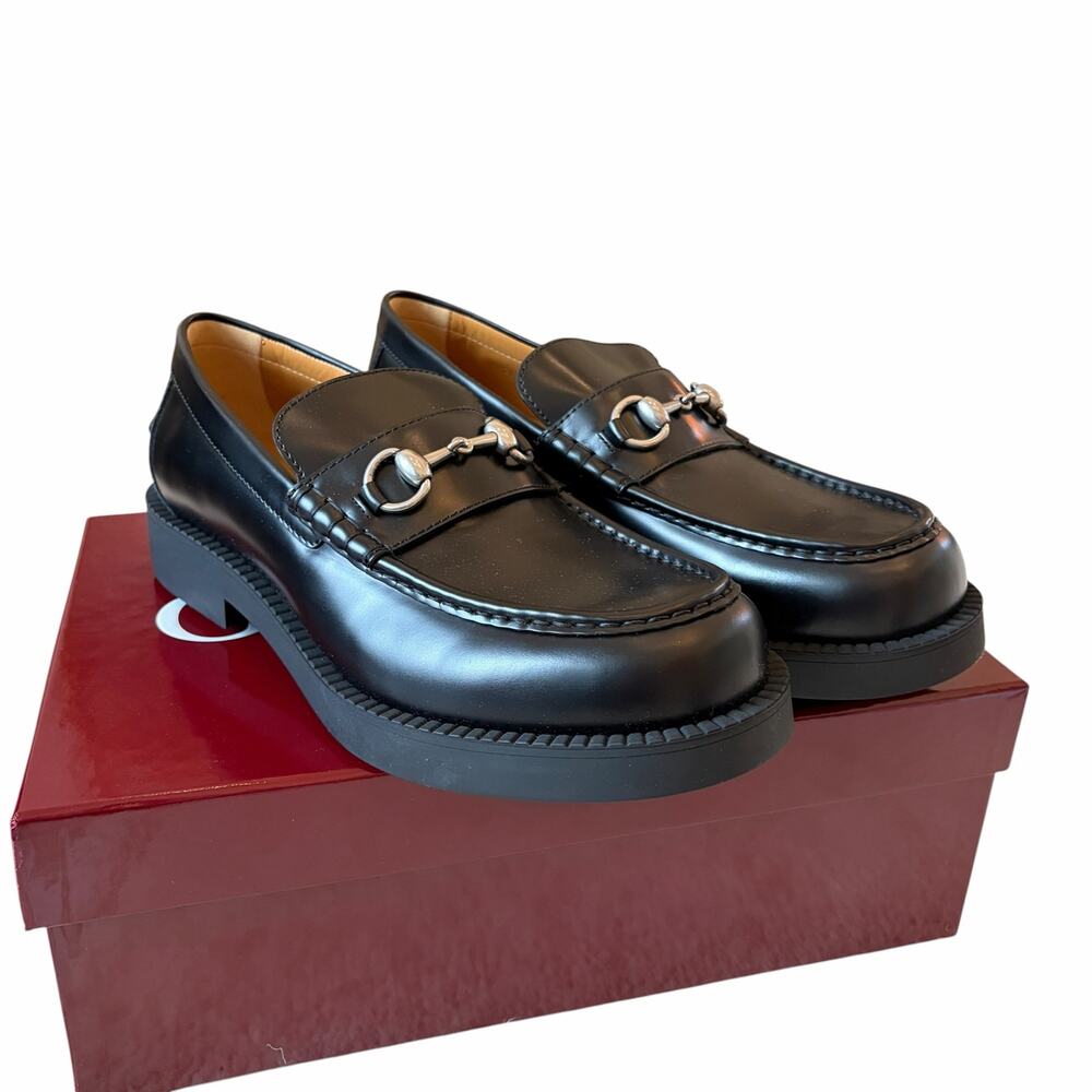 Gucci Mens Horsebit Leather Loafers 794202 Black Size 11.5 US 12 NEW - Picture 12 of 16